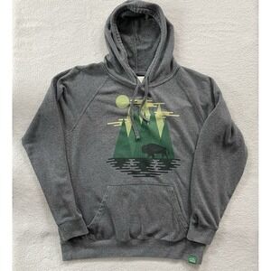 Wild Tribute Sweatshirt Hoodie Hoody Large Mountains Buffalo Gorpcore Cabincore